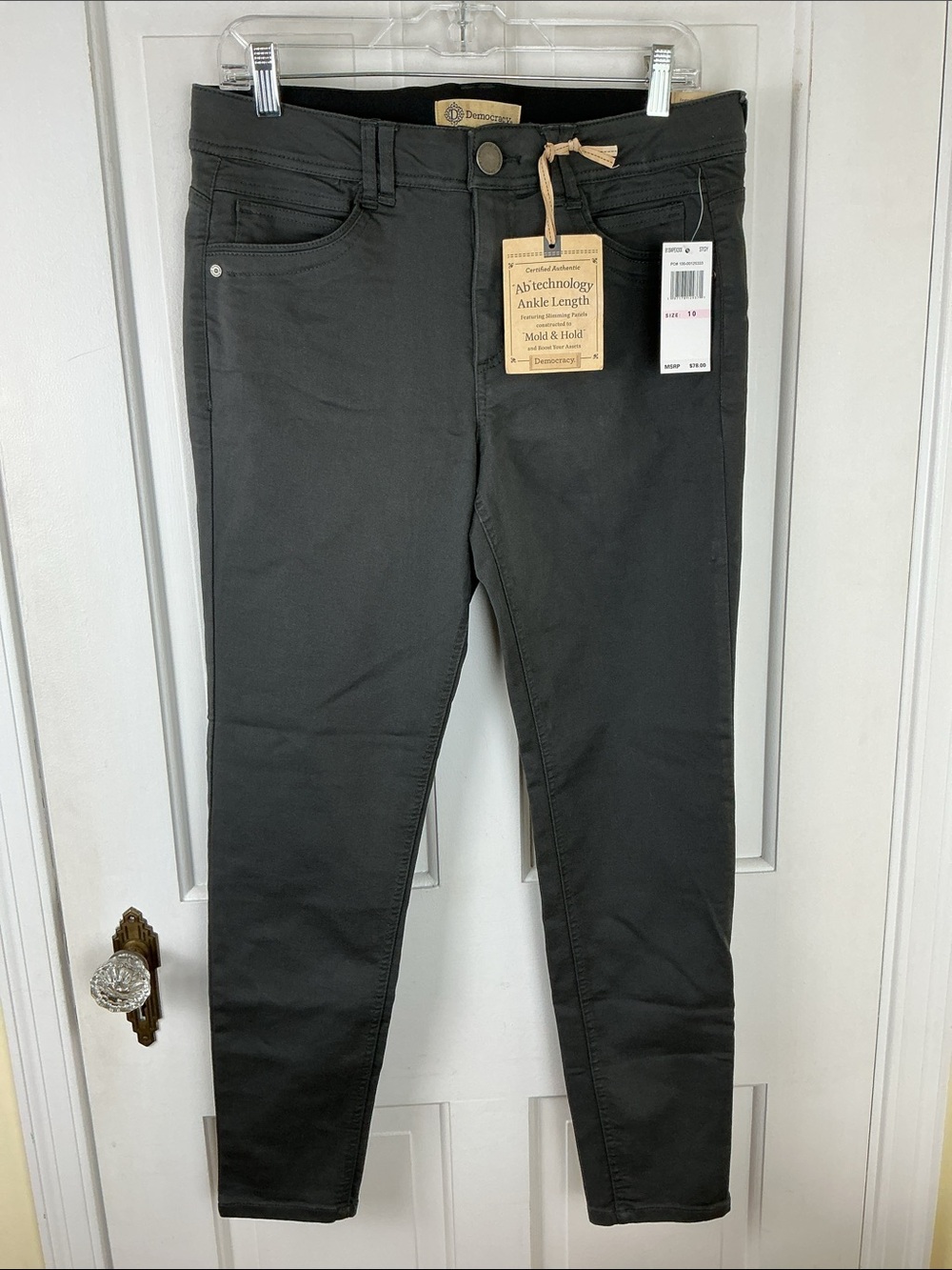 Democracy Ab Solution Curve Equality Jeans Stormy Gray Size 10 NWT
